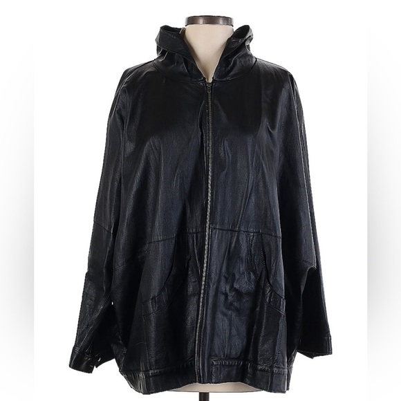 Maya Negri Leather Jacket with Hood - Picture 1 of 2